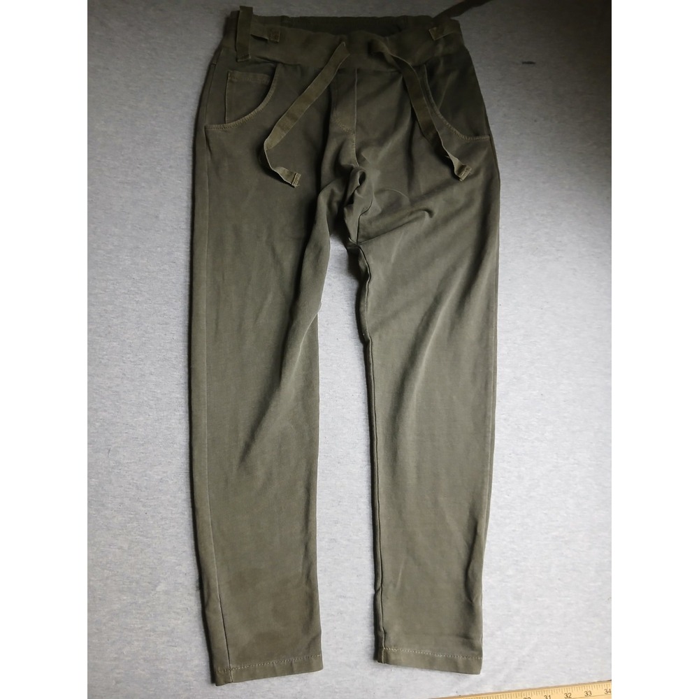Made In Italy Pants Small Relaxed Drop Crotch Harem  Lagenlook Artsy Buckle New